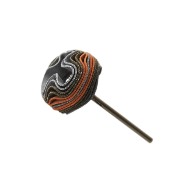 Buff Alcontura Ø 25 x 6 mm, mounted 4559.256 Buff Alcontura Ø 25 x 6 mm, uzmontēts smalkšķiedras ādas pulēšanas disks, Augusta - Image 1