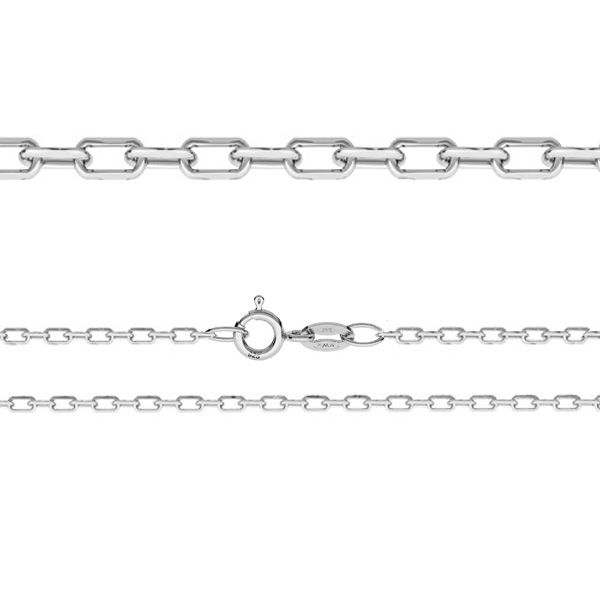 anchor chain diamond cut sterling silver 925 ad70 50cm Enkura ķēdīte ar dimanta griezumu 2,1mm AD70 50 cm, 925 proves sudrabs - Image 1
