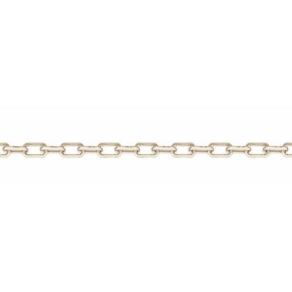 Faceted anchor chain 14k white gold 585 nickel free 1,54mm Enkura Ķēde Facetēta (1.54 mm) - 14K Baltais Zelts (585), Nikelīta Brīvs - Image 1