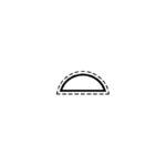 Pusapaļa adatas vīle, griezums 3, 140 mm Vallorbe - Image 5