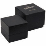 Berlīnes ECO rotu kastīte gredzenam Matēts melns koks / melna mākslīgās ādas iekšpuse - Image 4