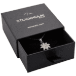 Stokholma ECO rotu kastīte Auskari/Kuloni - melns iesaiņojuma kartons/melnas putas - Image 2