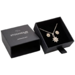 Stokholma ECO rotu kastīte Auskari/Kuloni - melns iesaiņojuma kartons/melnas putas - Image 3