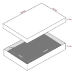 Boston rotu kastīte rotu komplektam - balts lina izskata kartons/balts-melns putuplasts - Image 6