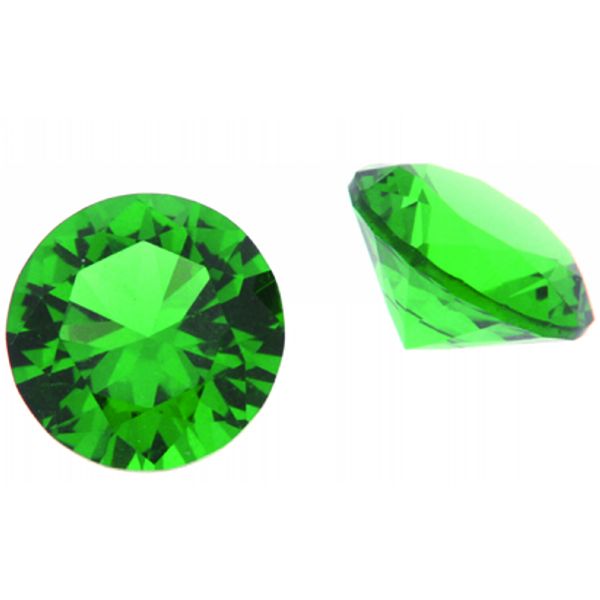 Alpinite Green round brilliant cut cubic zirconia