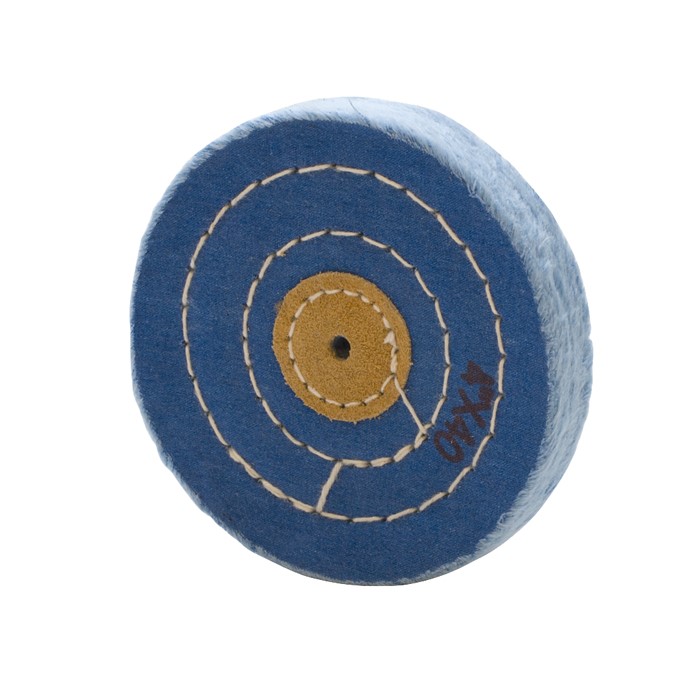 17.510 Zilā muslīna pulētais audums, 100 mm (4 collas) x 50 saplākšņu Grobet - Image 1