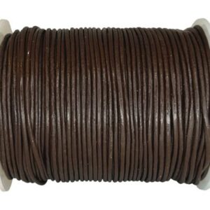 Apaļā ādas aukla - 1mm - brūna