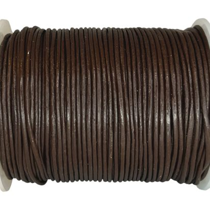 Apaļā ādas aukla - 1mm - brūna Apaļā ādas aukla - 1mm - brūna