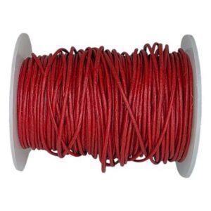 Apaļš ādas vads sarkans - 1,5mm