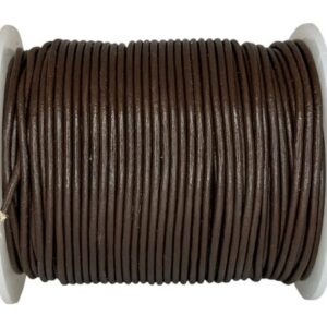 Apaļā ādas aukla - 1,5mm - brūna