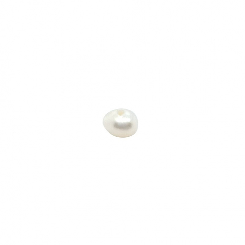 728301_Pearl white, 3-3,5mm, drilled Pērle balta, 3-3,5 mm, urbta ar urbi - Image 1