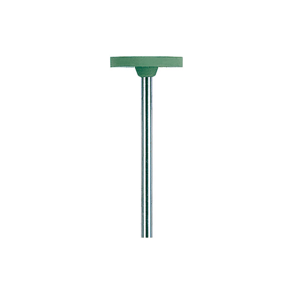 Edenta TopStar Green Rubber Polishing instrument wheel for high shine metal polishing