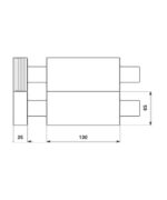 Elektriskā valce DRM F130 Single (plakanā), 220 V, Durston - Image 3