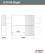 Elektriskā valce DRM SS R130 (apaļai stieplei), 220 V, Durston - Image 3